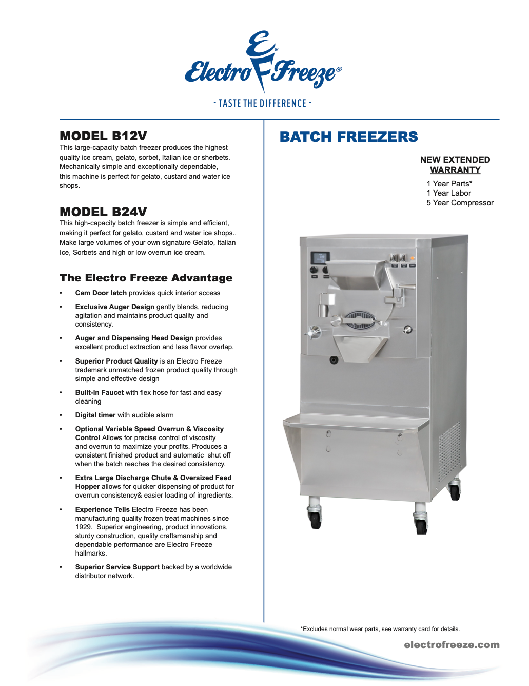 B12V 12 Quart Batch Freezer