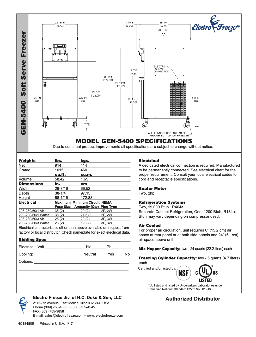 GEN-5400 Pressurized Freezer with VQM