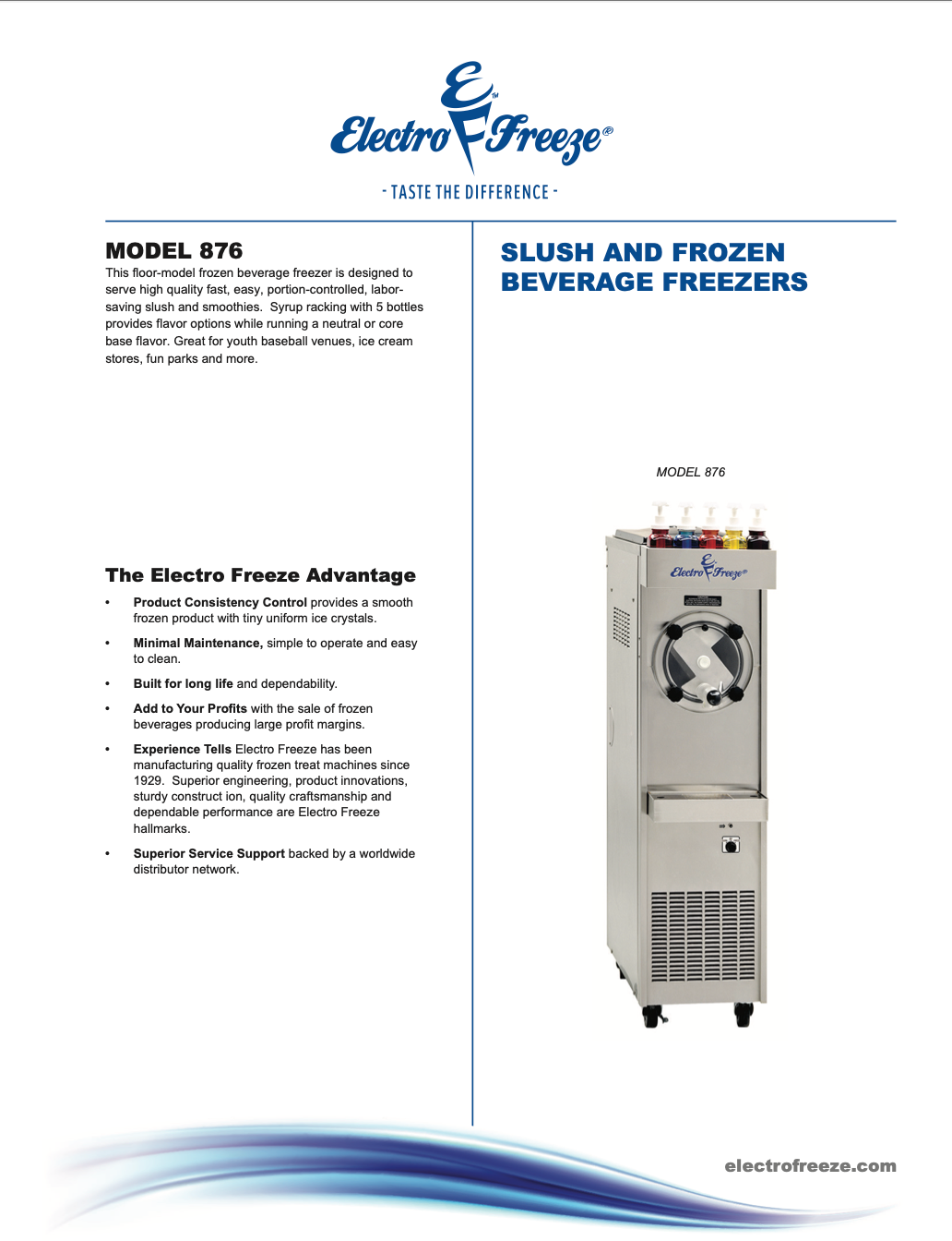 876 High Capacity Floor Model Slush/Cocktail Freezer