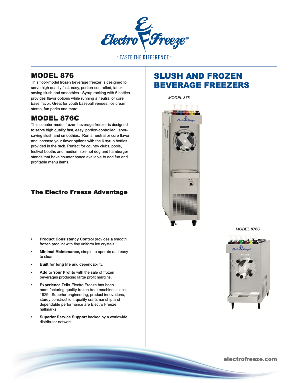 876C High Capacity Countertop Slush Freezer