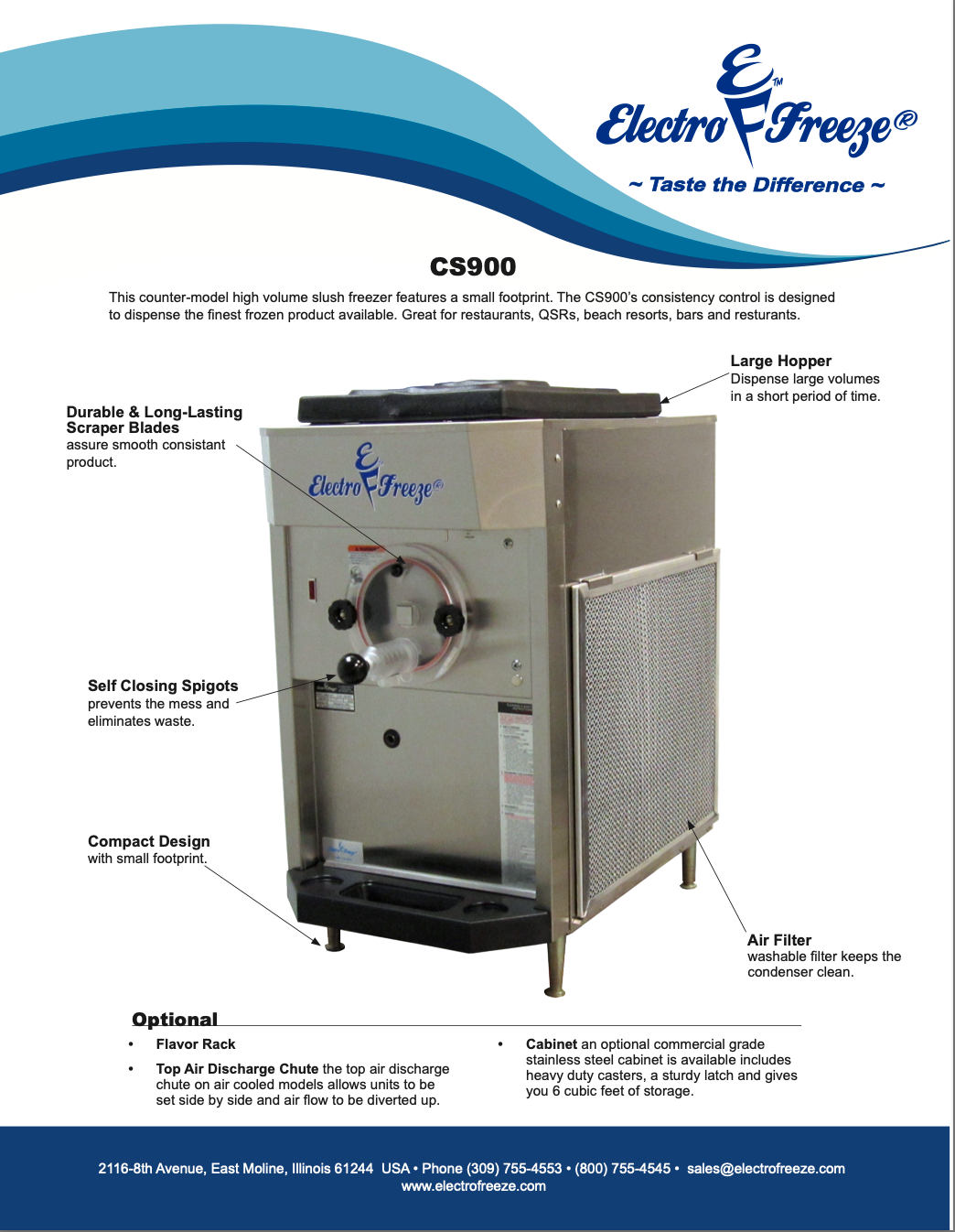 CS900 High Capacity Frozen Beverage Freezer