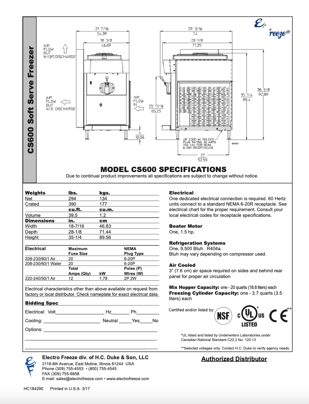 CS600 Gravity Compact Counter Model