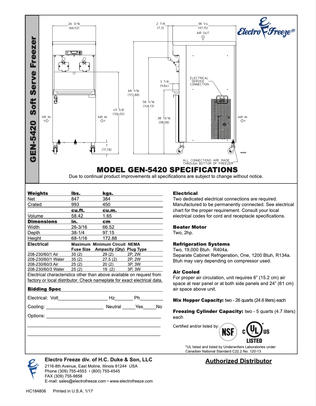 MODEL GEN-5420