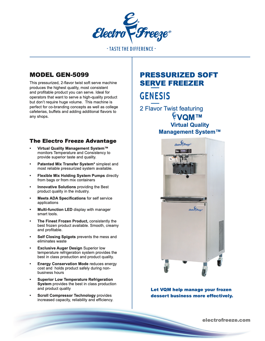 GEN-5099 Pressurized Freezer With VQM