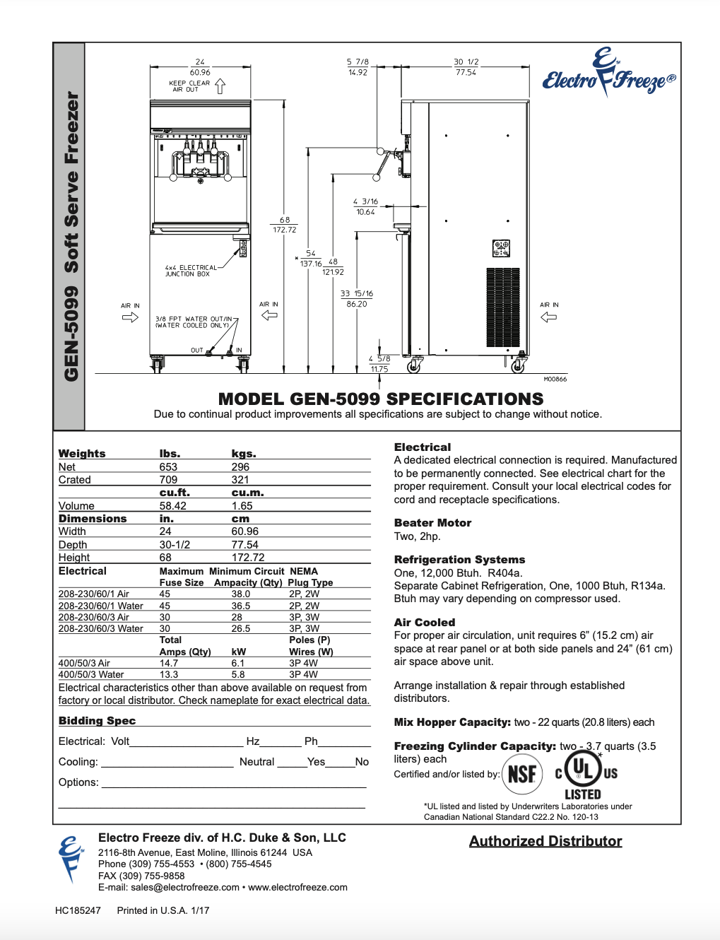 GEN-5099 Pressurized Freezer With VQM