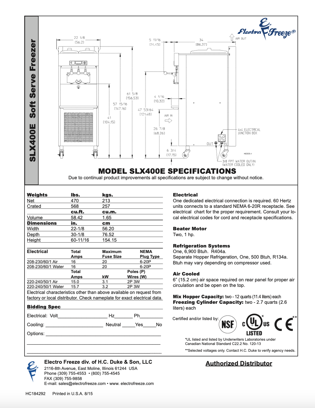 SLX400E Gravity Freezer with VQM