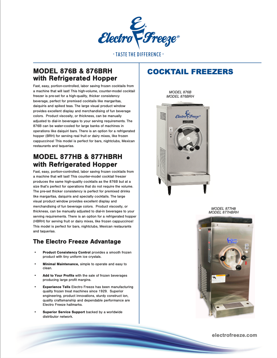 877HB Countertop Slush Freezer